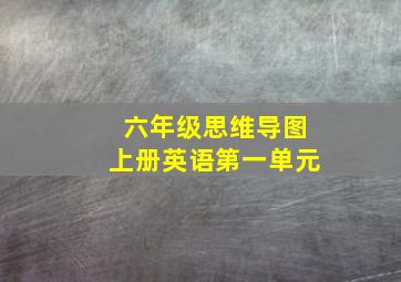 六年级思维导图上册英语第一单元