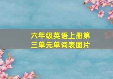 六年级英语上册第三单元单词表图片