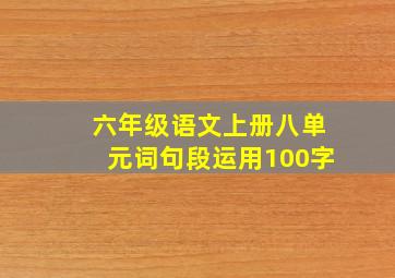 六年级语文上册八单元词句段运用100字