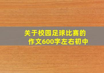 关于校园足球比赛的作文600字左右初中