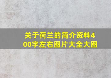 关于荷兰的简介资料400字左右图片大全大图