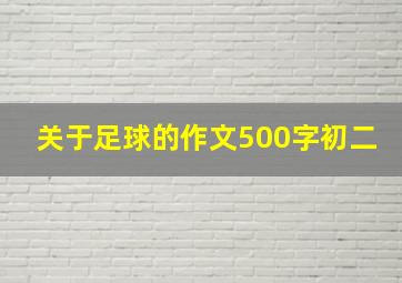 关于足球的作文500字初二