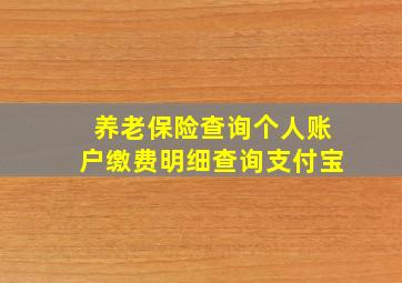 养老保险查询个人账户缴费明细查询支付宝