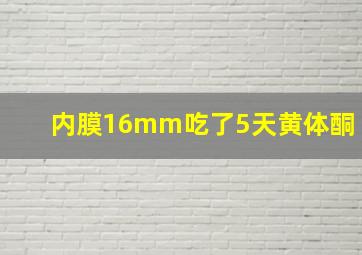 内膜16mm吃了5天黄体酮