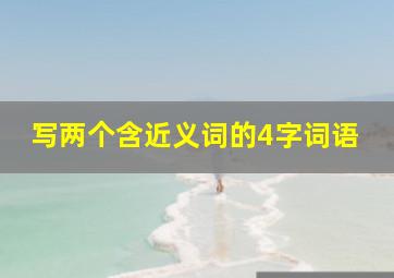 写两个含近义词的4字词语