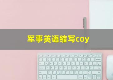 军事英语缩写coy