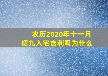 农历2020年十一月初九入宅吉利吗为什么