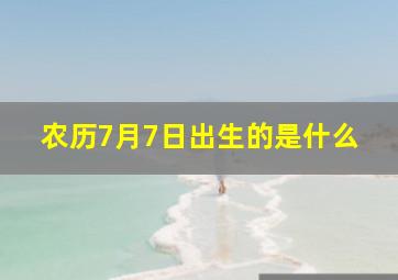 农历7月7日出生的是什么