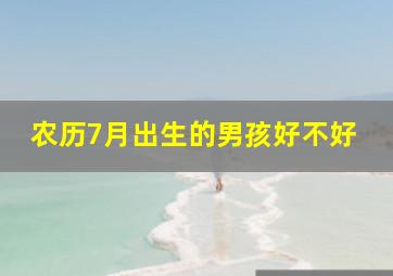 农历7月出生的男孩好不好