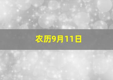 农历9月11日