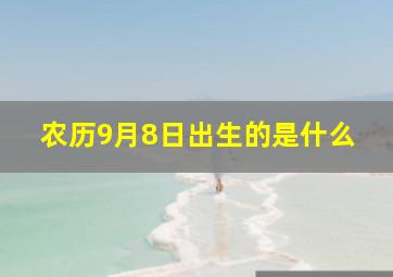 农历9月8日出生的是什么