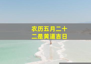 农历五月二十二是黄道吉日