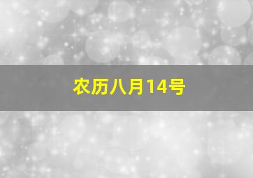 农历八月14号