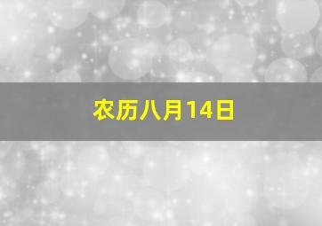 农历八月14日