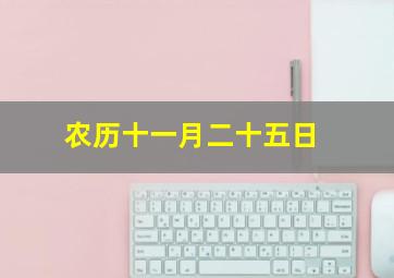 农历十一月二十五日