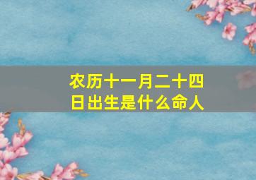 农历十一月二十四日出生是什么命人