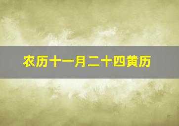 农历十一月二十四黄历