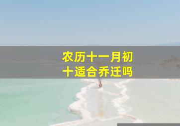 农历十一月初十适合乔迁吗