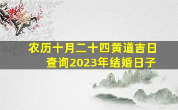 农历十月二十四黄道吉日查询2023年结婚日子