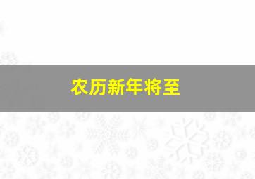 农历新年将至