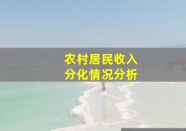 农村居民收入分化情况分析