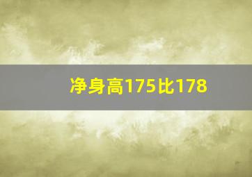 净身高175比178