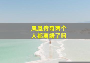 凤凰传奇两个人都离婚了吗