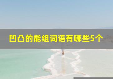 凹凸的能组词语有哪些5个