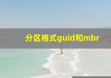 分区格式guid和mbr