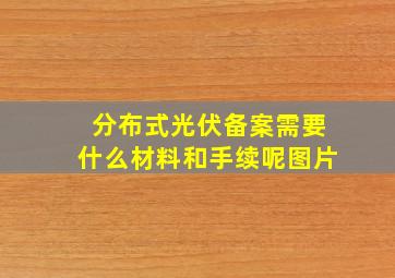 分布式光伏备案需要什么材料和手续呢图片