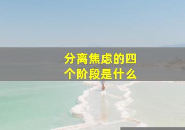 分离焦虑的四个阶段是什么