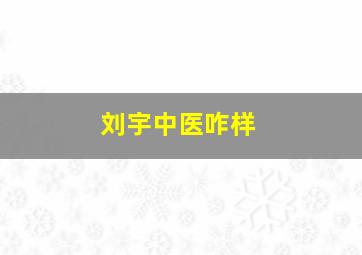 刘宇中医咋样