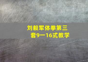 刘毅军体拳第三套9一16式教学