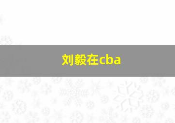 刘毅在cba