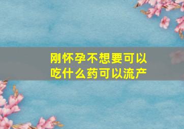 刚怀孕不想要可以吃什么药可以流产