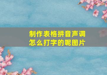 制作表格拼音声调怎么打字的呢图片