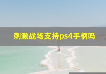 刺激战场支持ps4手柄吗