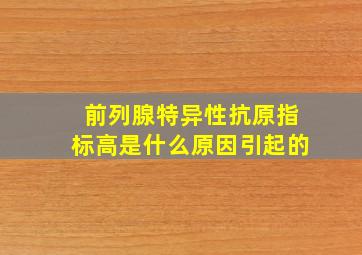 前列腺特异性抗原指标高是什么原因引起的