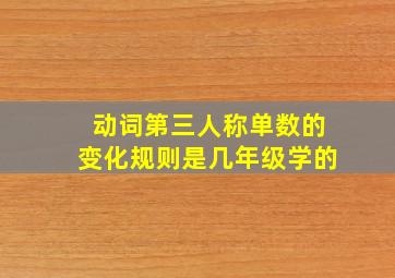 动词第三人称单数的变化规则是几年级学的