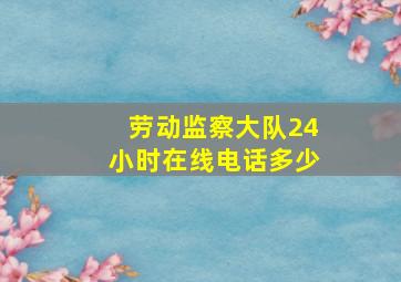 劳动监察大队24小时在线电话多少