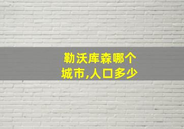 勒沃库森哪个城市,人口多少