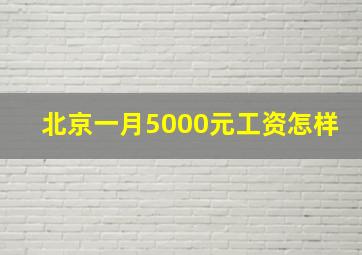 北京一月5000元工资怎样