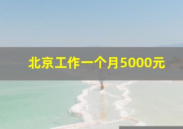 北京工作一个月5000元