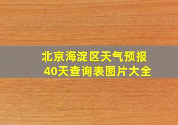 北京海淀区天气预报40天查询表图片大全