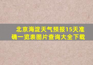 北京海淀天气预报15天准确一览表图片查询大全下载