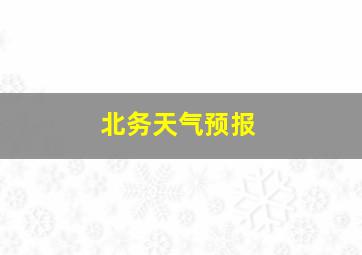 北务天气预报