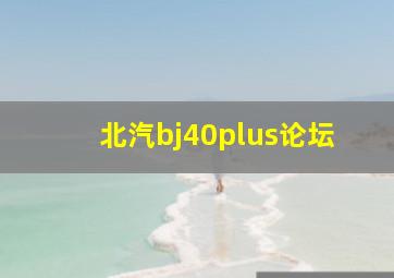 北汽bj40plus论坛