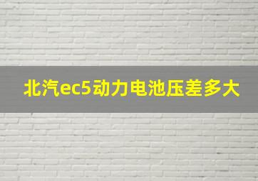 北汽ec5动力电池压差多大