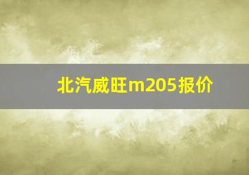 北汽威旺m205报价