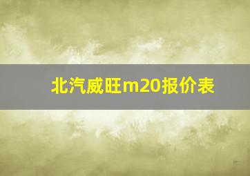 北汽威旺m20报价表